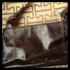 Nine & Co. Black with white stitching purse
